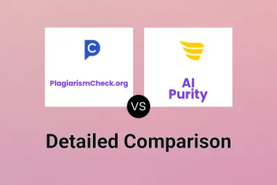 PlagiarismCheck.org vs AI Purity