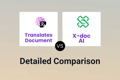 Translates Document vs X-doc AI