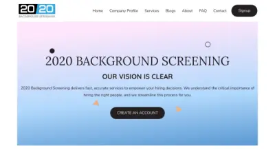 2020 Background Screening