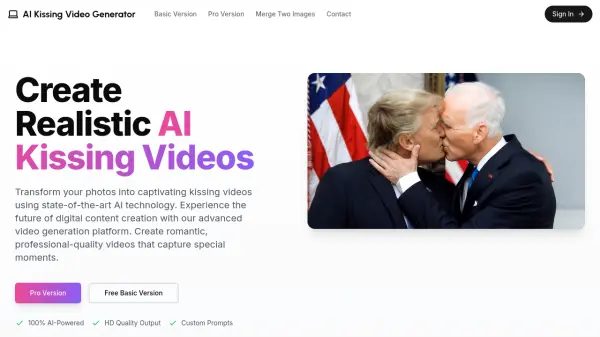 AI Kissing Video Generator