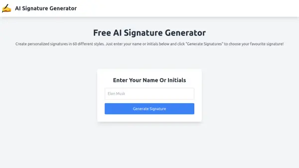 AI Signature Generator