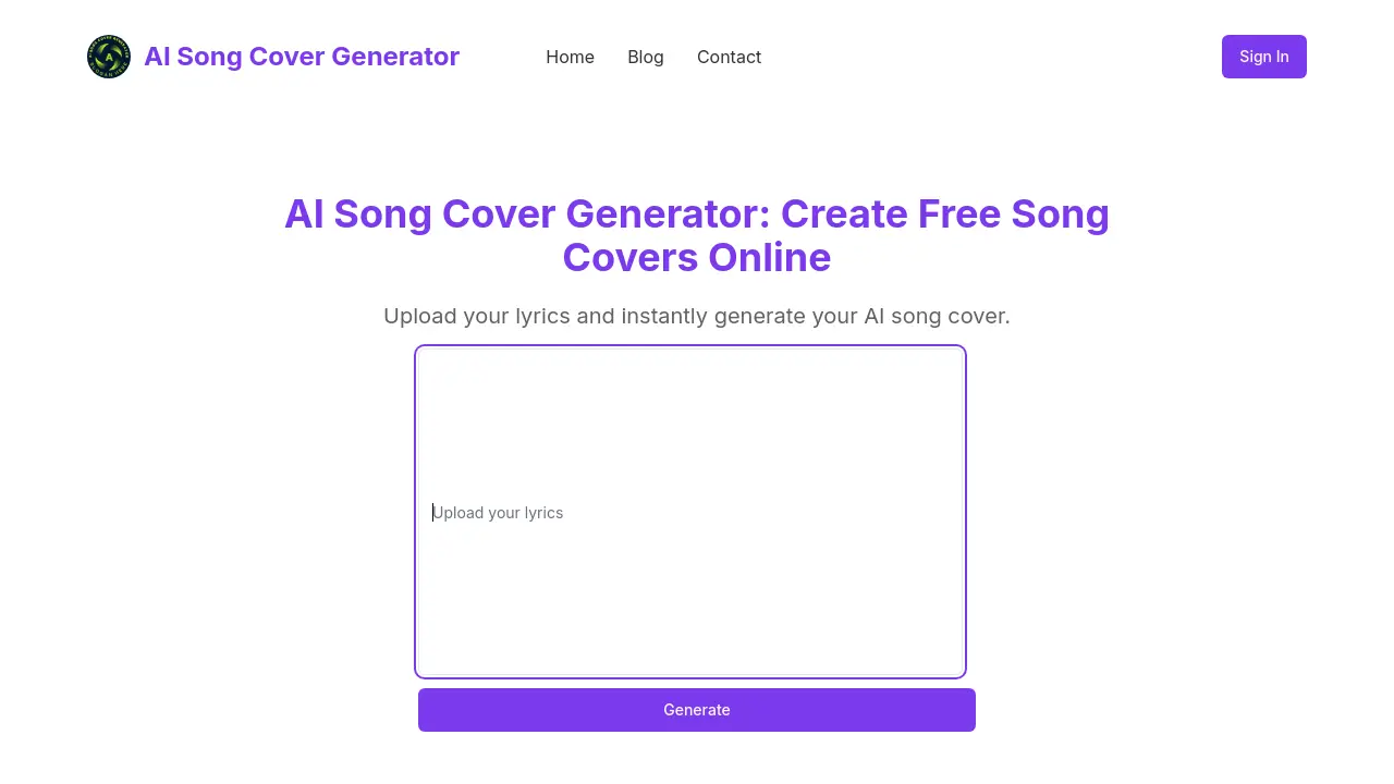 AI Song Cover Generator