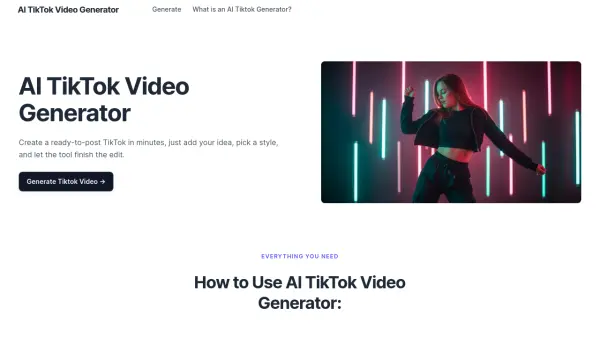 AI TikTok Video Generator