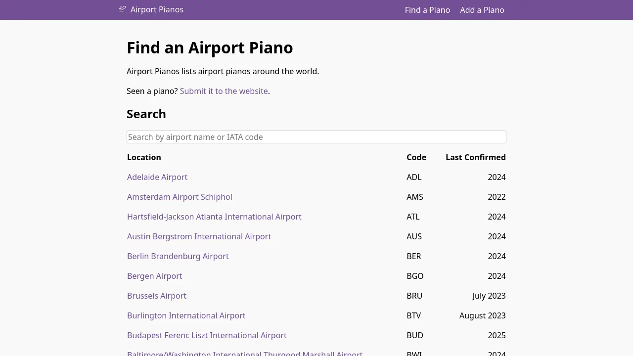 Airport Pianos