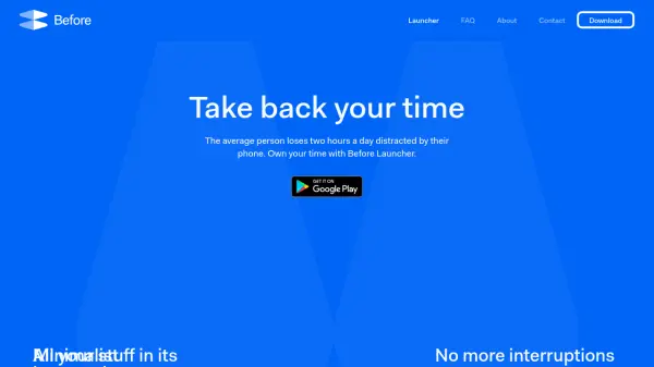 Before Launcher