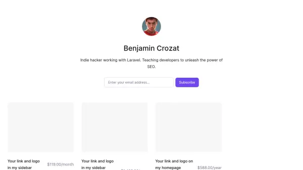 Benjamin Crozat Sponsorship