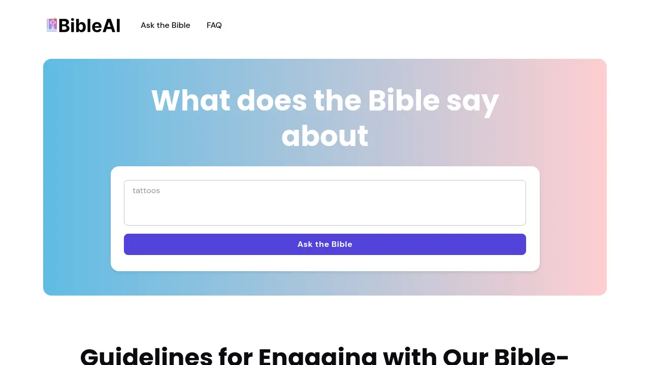 Bible AI Hub