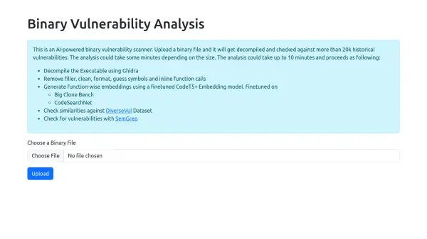 Binary Vulnerability Analysis