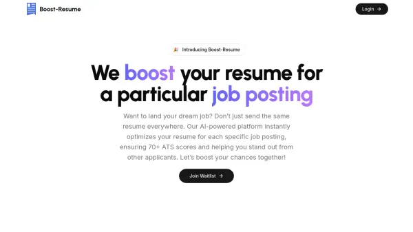 Boost-Resume