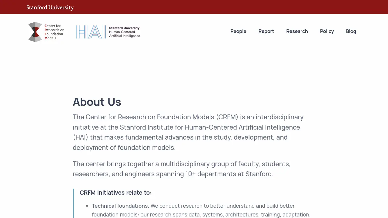 Center for Research on Foundation Models (CRFM)