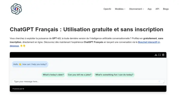 ChatGPT Français