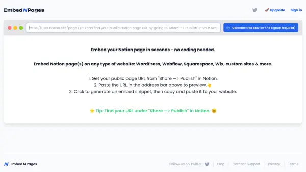 EmbedNPages