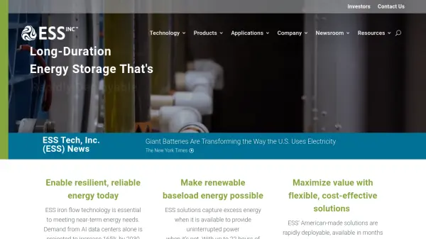 ESS Tech, Inc.