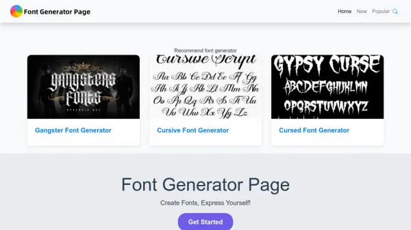 Font Generator Page