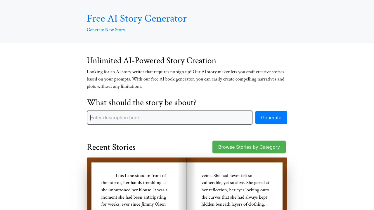 Free AI Story Generator