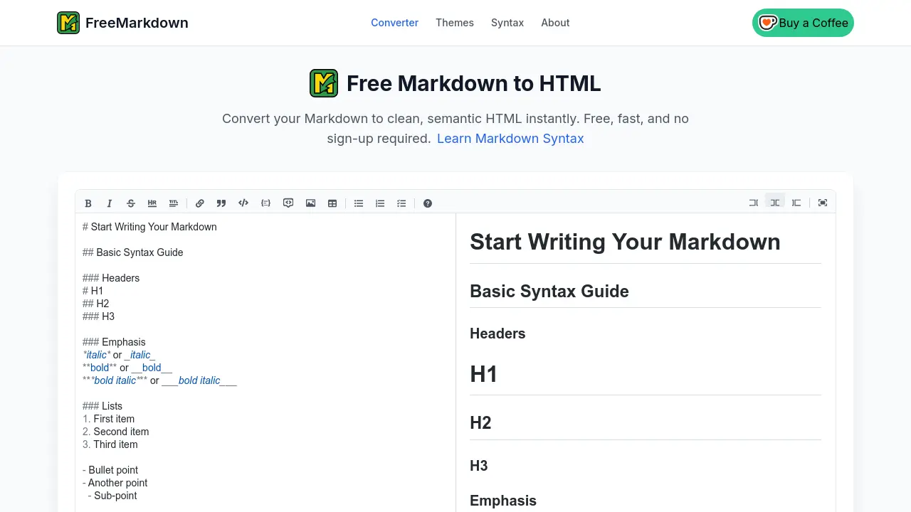 Free Markdown