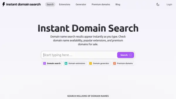 Instant Domain Search