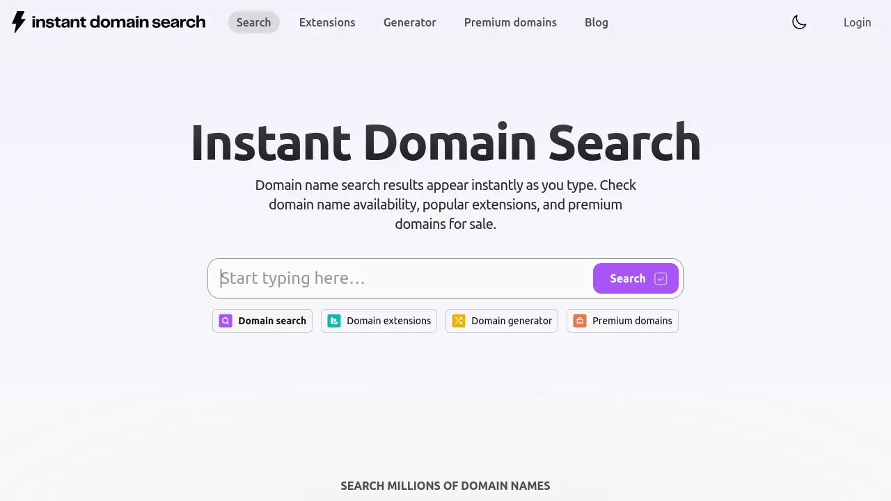 Instant Domain Search