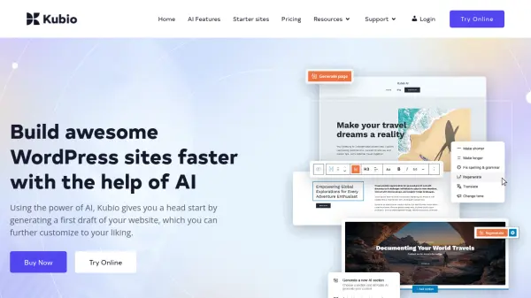 Kubio Builder