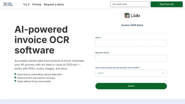 Lido InvoiceOCR