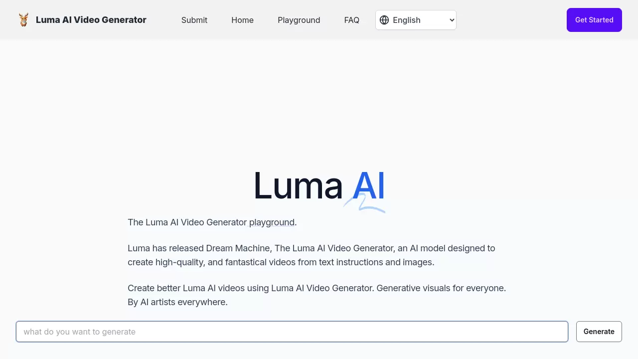 Luma AI Video Generator