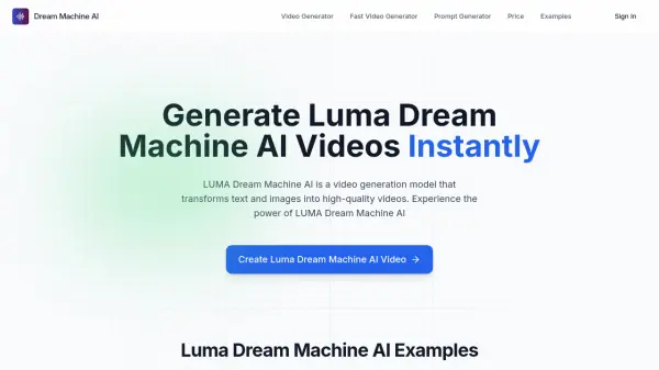 Luma Dream Machine AI