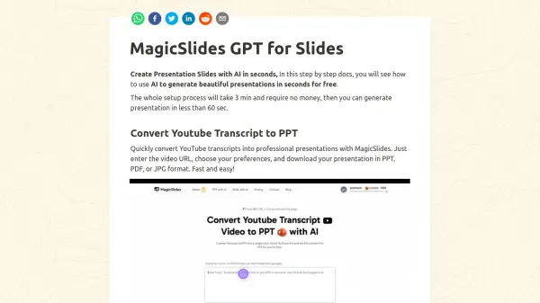 MagicSlides GPT for Slides