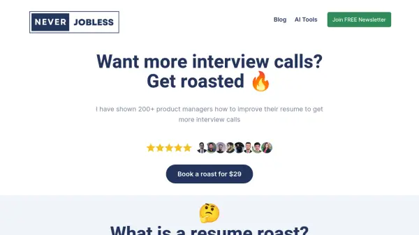NeverJobless Resume Roast