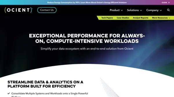 Ocient Hyperscale Data Warehouse