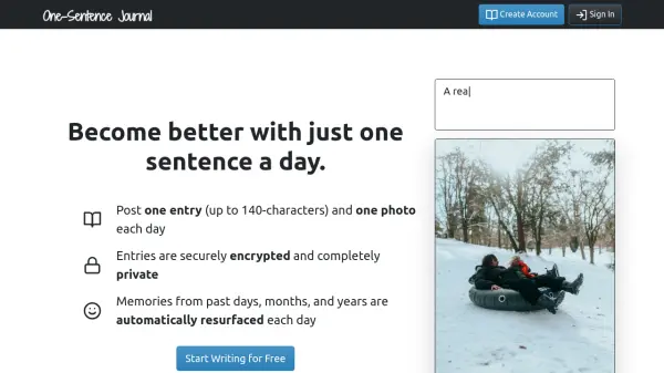 One-Sentence Journal