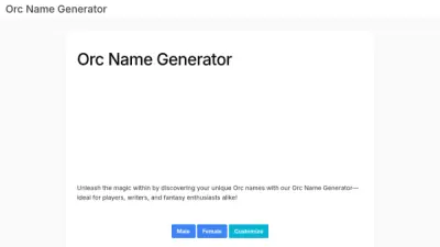 Orc Name Generator