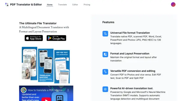 PDF Translator & Editor