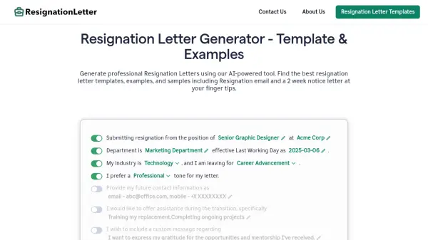 ResignationLetter.io