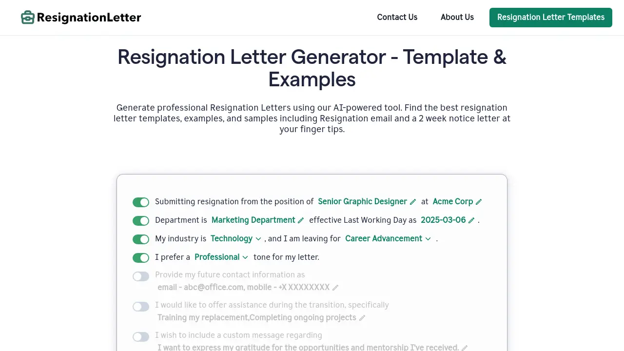 ResignationLetter.io