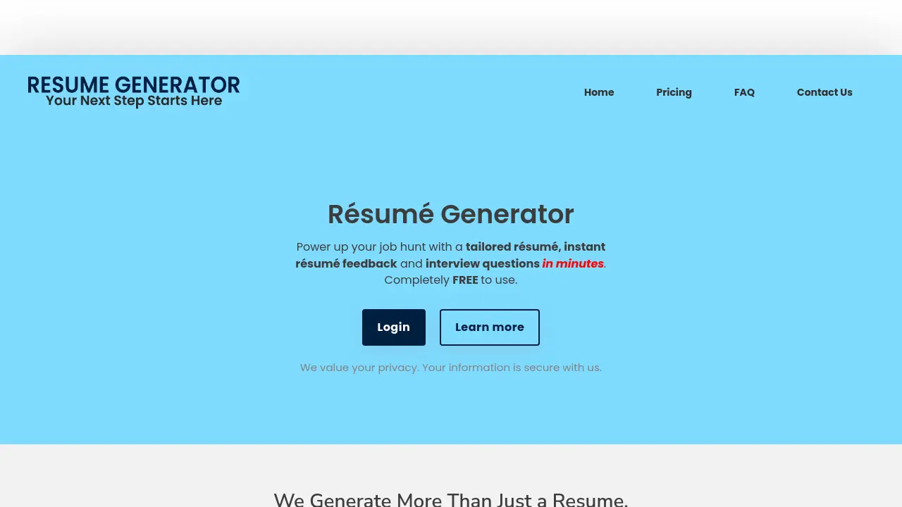 Resume Generator