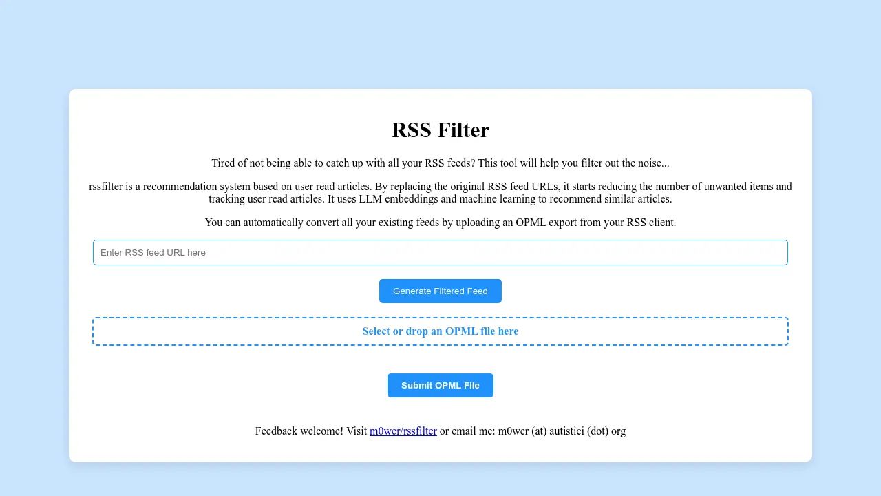 RSS Filter