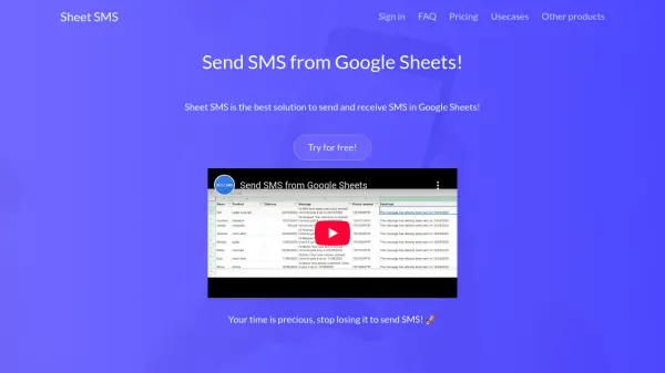 Sheet SMS