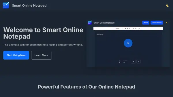 Smart Online Notepad