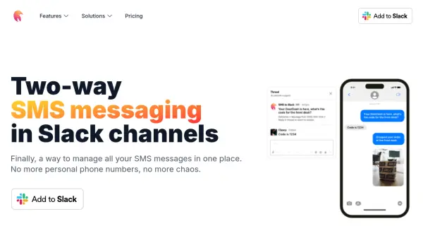 SMS to Slack