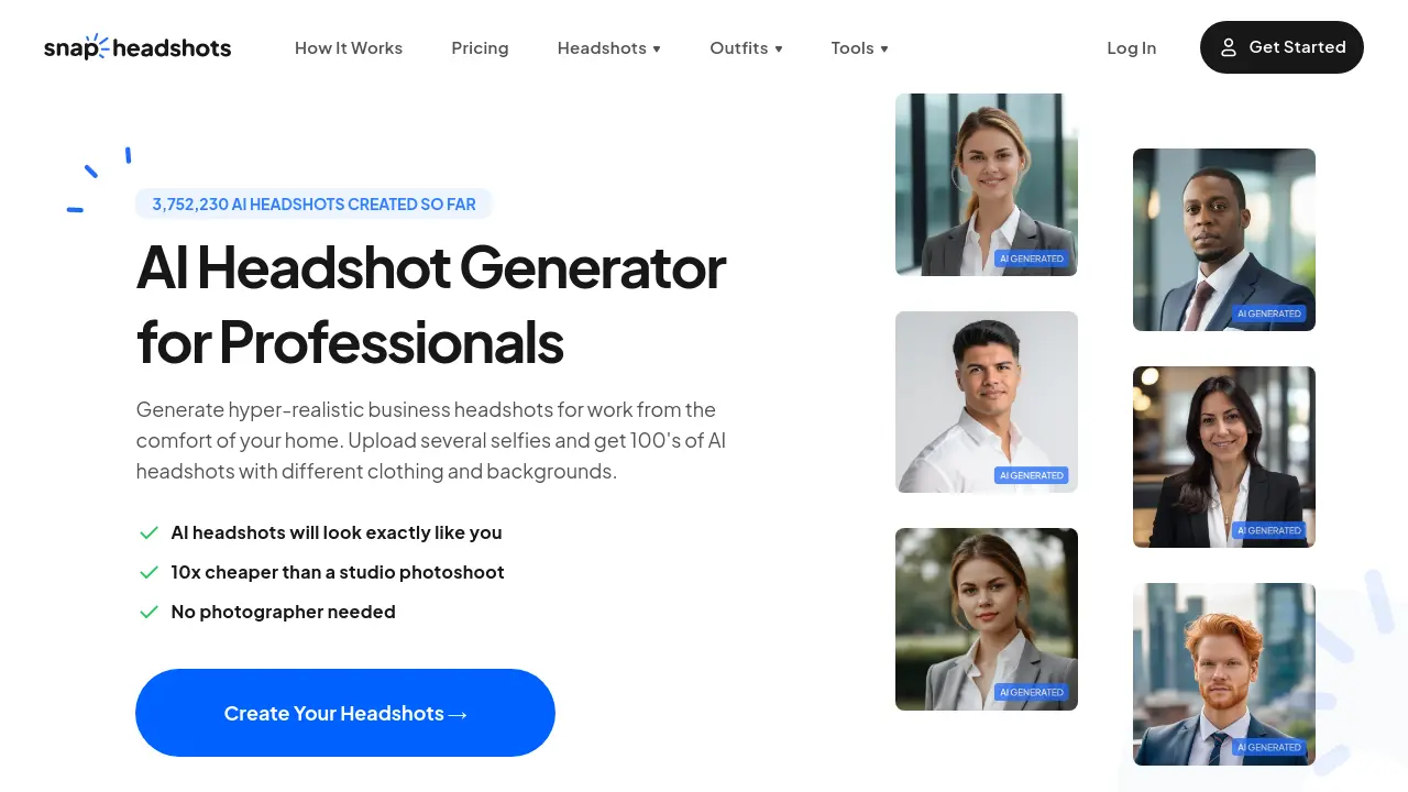 SnapHeadshots screenshot