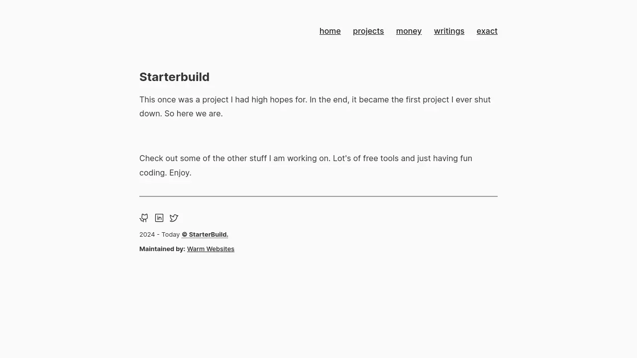 Starterbuild