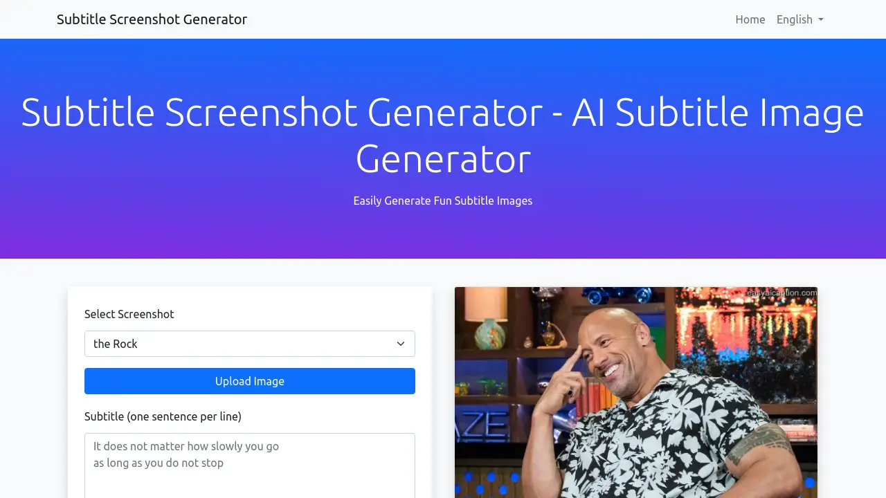 Subtitle Screenshot Generator