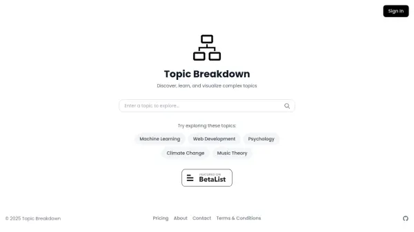 Topic Breakdown