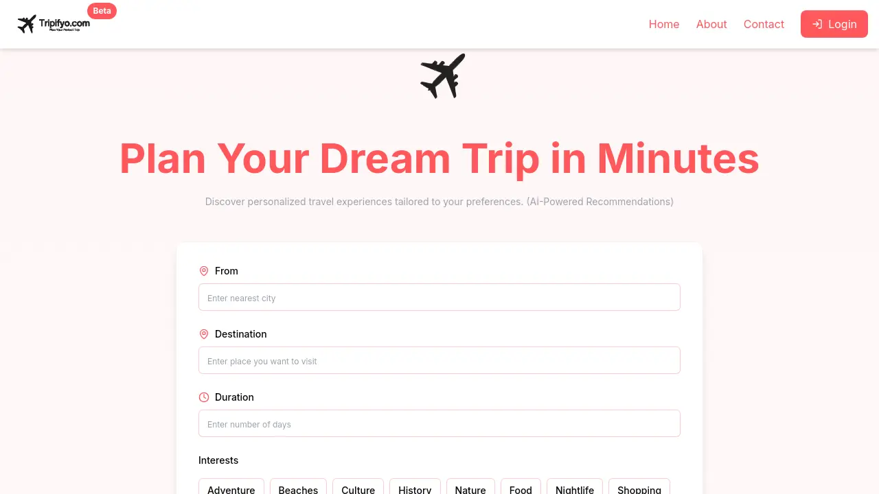 Tripifyo screenshot