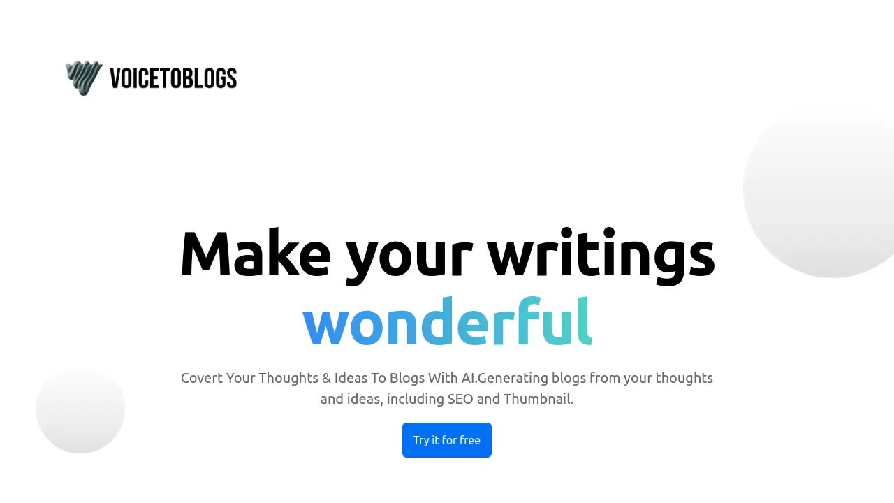 VoiceToBlogs