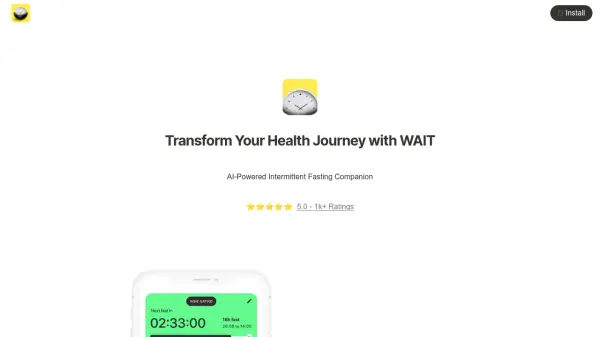 WAIT - Intermittent Fasting App