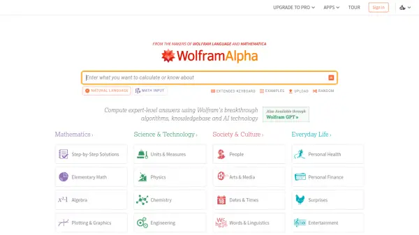 Wolfram|Alpha