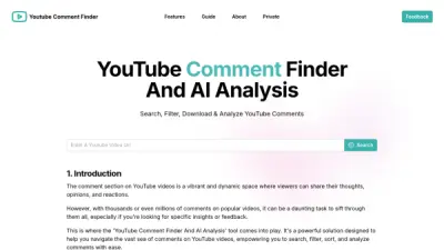 YouTube Comment Finder And AI Analysis