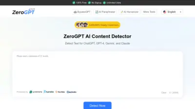 ZeroGPT AI Content Detector