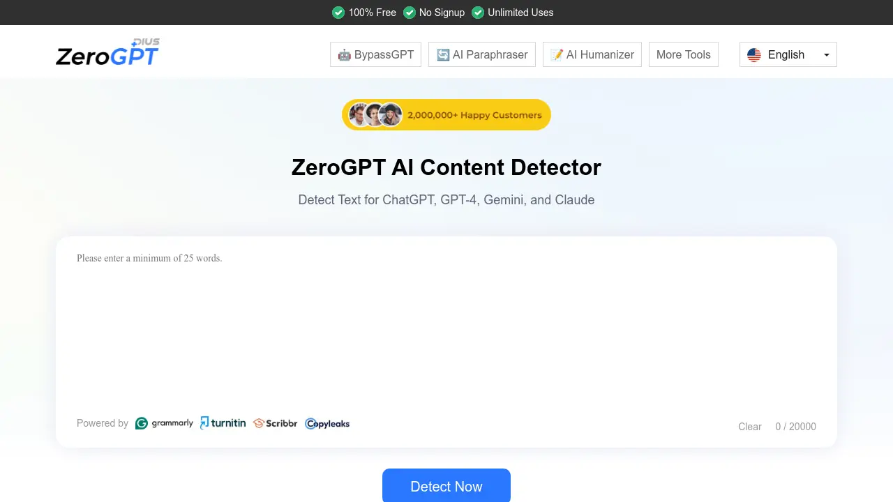 ZeroGPT AI Content Detector